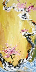 Trilogy Of Wonder I by Danielle O'Connor Akiyama - Limited Edition Glazed Box Canvas sized 18x36 inches. Available from Whitewall Galleries
